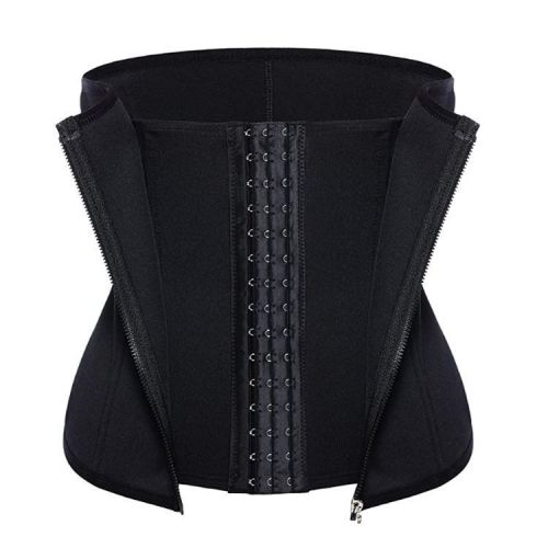 Amazon hot-selling zipper three-breasted belt neoprene corset body burst SWEAT fitness postpartum body girdle